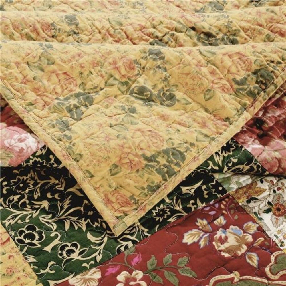 NEW Anthro Boho Floral Patchwork Throw Blanket Bedspread Quilt Bedding 50" x 60" - Picture 9 of 12
